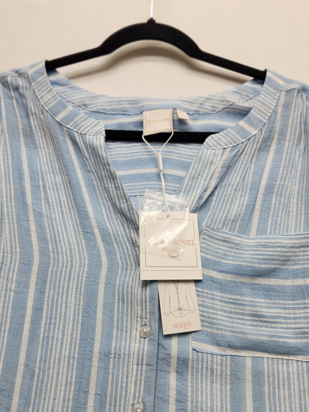⭐ NWT Zac & Rachel Sleeveless Button Up Top Lightweight Summer Casual 2XL - Picture 2 of 9
